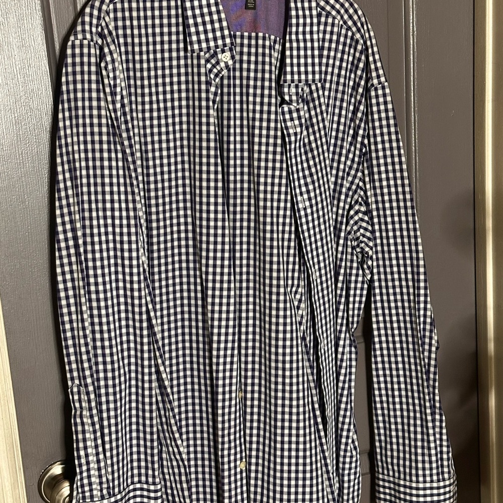Banana Republic Black and White Gingham Shirt